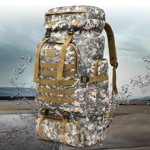 80L Fashion Waterproof Outdoor Military Rucksacks Tactical Backpack Sports  Camping Hiking Trekking Fishing Hunting Bag