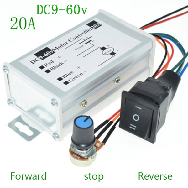 Controlador de Velocidad Motor PWM Cepillo CCW reversible Interruptor DC12-60V