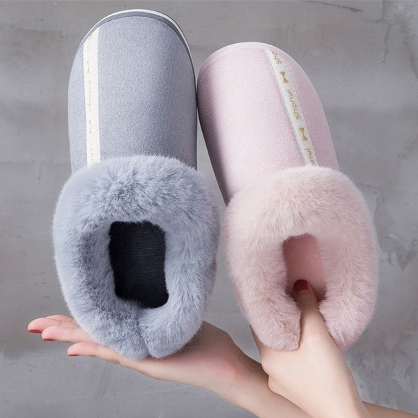 Autumn and Winter Home Warm Indoor Shoes Thick Wool Slippers Women Men Couple Furry Sheepskin Slippers Australia Slippers | Wish