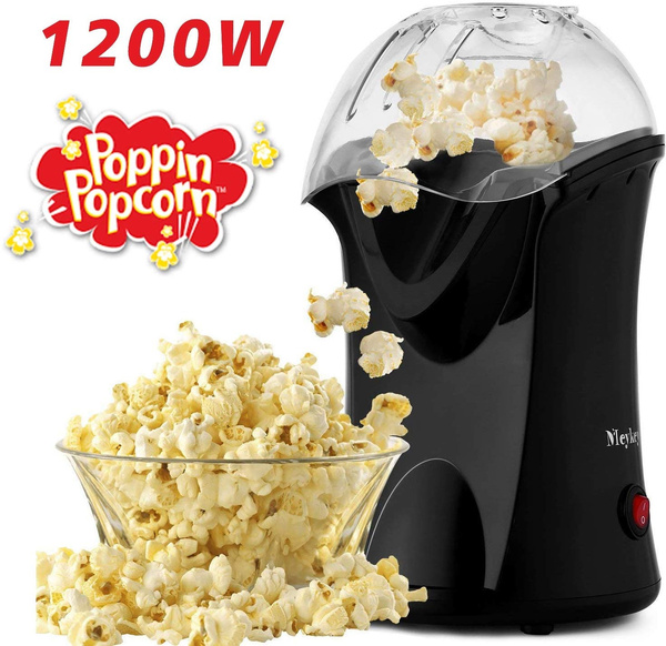 1200 W Popcorn Popper No Oil Needed Great For Kids White Hot Air Popcorn Machine Electric Popcorn Maker with Measuring Cup and Removable Lid 