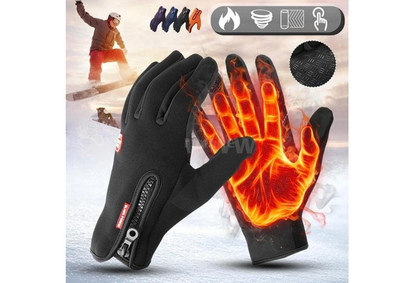 Sport Driving Waterproof Touch Screen Gloves Winter Warm Mittens Windproof 