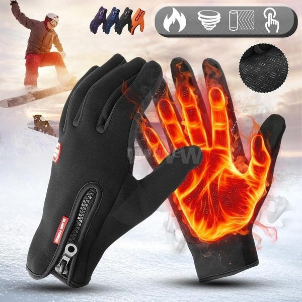 Waterproof Bike Skiing Gloves Winter Thermal Warm Full Finger Touch Screen Glove 