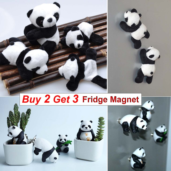 1Pc Cute Soft Plush Panda Fridge Magnet Refrigerator Sticker Home Decor Souvenir 