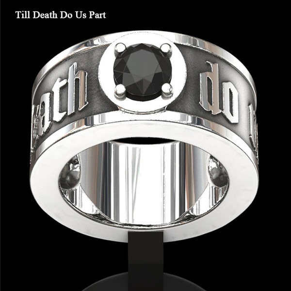 Death Skull Band Punk Jewelry Banquet Party Wedding Rings for Unisex Men Womens