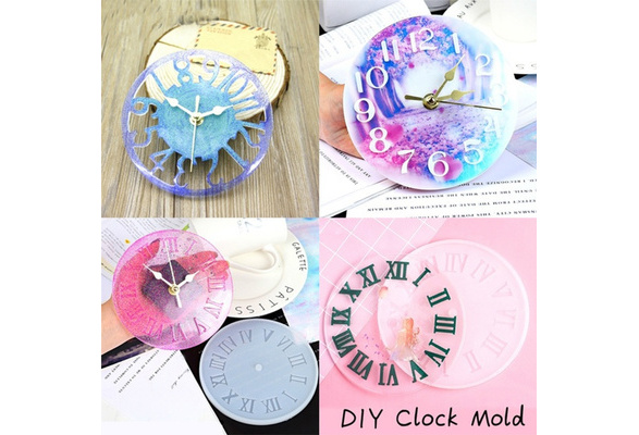 Clock Silicone Mold for Jewelry Making 10/15cm Handmade Tool DIY Epoxy  Resin Molds Clay Plaster Cement Mould Craft Arts