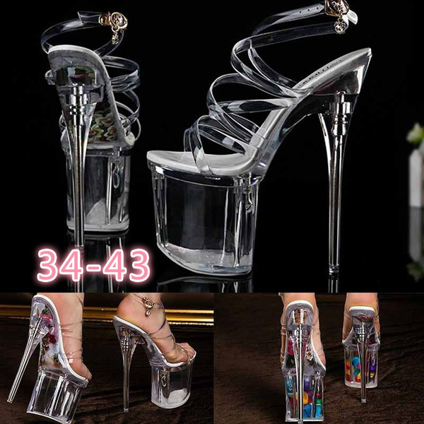 transparent platform sandals