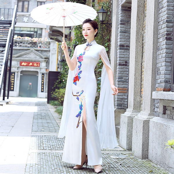 White traditional chinese clearance dress