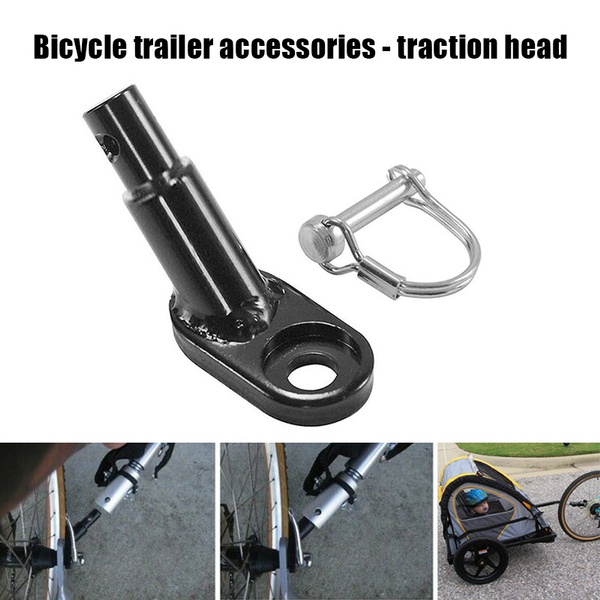 Scicalife Bicycle Traction Head Instep Bike Trailer Attachment Connector Accessory Steel Trailer Coupler Attachment Angled Elbow for Bike 