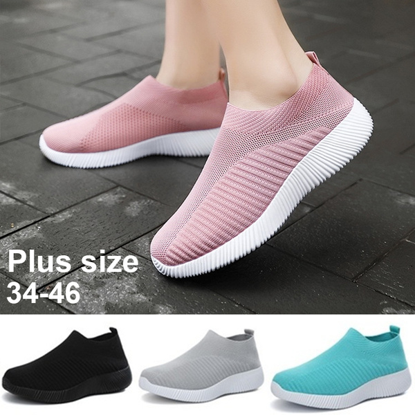 New Trending Women's Fashion Casual Shoes Mesh Slip on Shoes Women  Lightweight Tennis Shoes Ladies Trainers