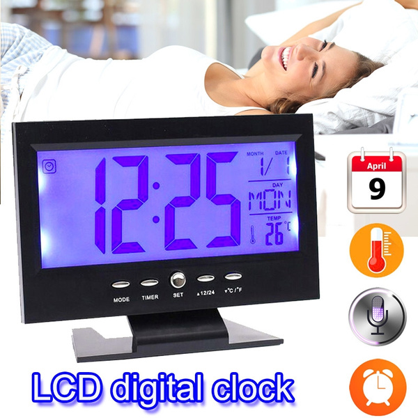 LED Digital Calendar Alarm Clock Multifunction Temperature Display ...