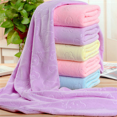 Bear Print Solid Bath Towels Beach Towel Microfiber Fabric Quick-dry Rectangle Bathroom Face Hand Towels