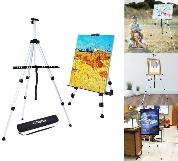 Easel Stand Artist Easels for Display Aluminum Metal Tripod Field Easel ...