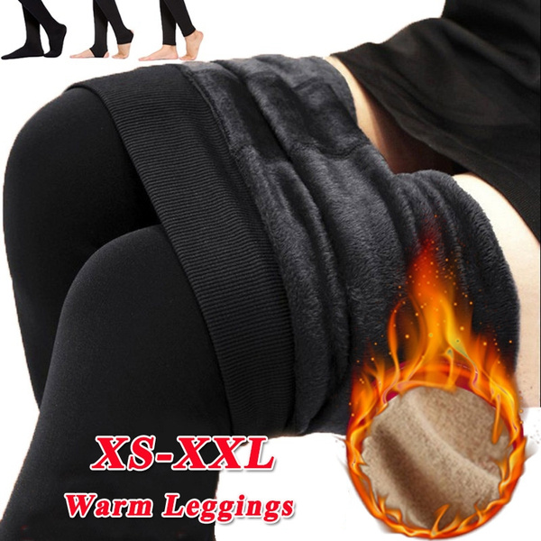 New Brushed Stretch Fleece Lined Thick Tights Warm Winter Pants Warm  Leggings 9 Colors PLUS SIZE