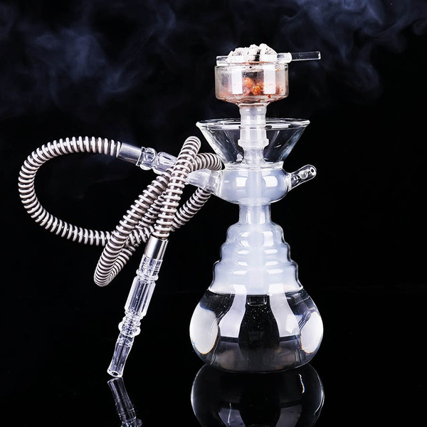 supply transparent glass hookah set Acrylic Hookah Shisha smoke big Glass  hookahs shisha narguile smoking water with Led Light