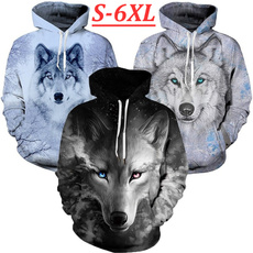 Couple Hoodies, 3D hoodies, unisex, wolfhoodie