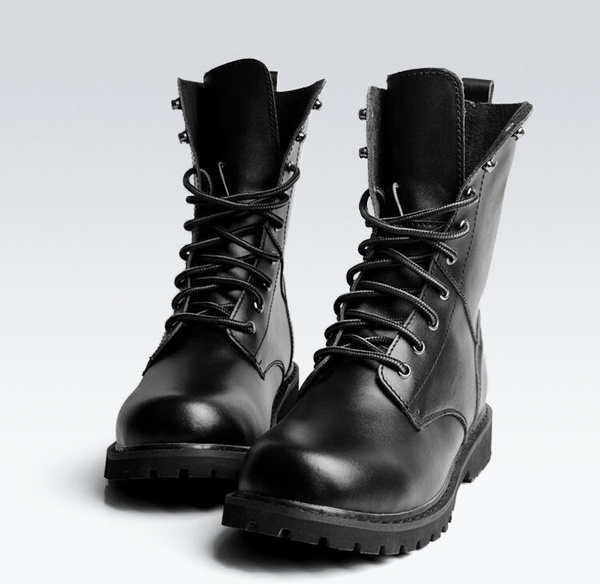 Mens lace up combat on sale boots