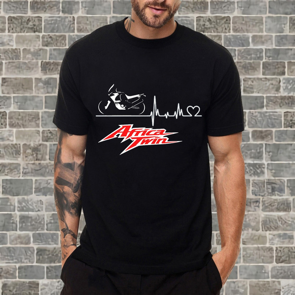 New Africa Twin Motorcycle Pulse Heart Tshirt Shirt