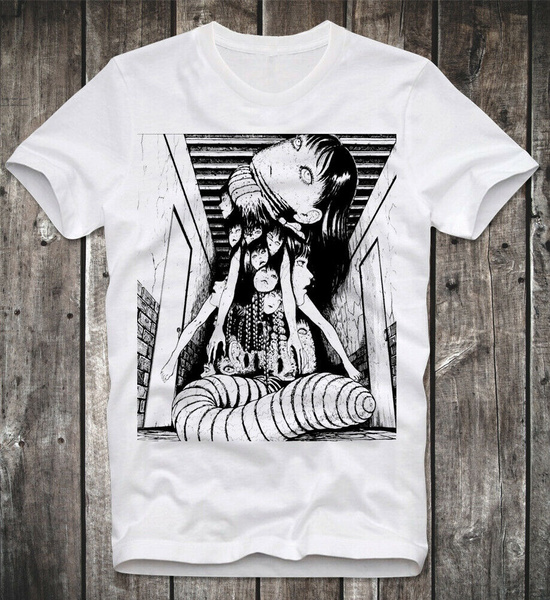 伊藤潤二エロゴンネサうずまき富江マンガアニメ日本日本美術tシャツ003メンズファッションラウンドネック半袖tシャツ Wish