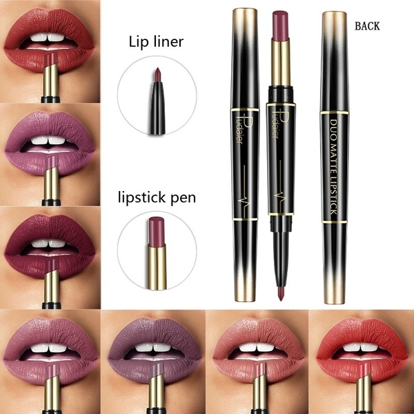 16 Colors Double Lip Liner Pencil Lip Matte Makeup for Women Long ...