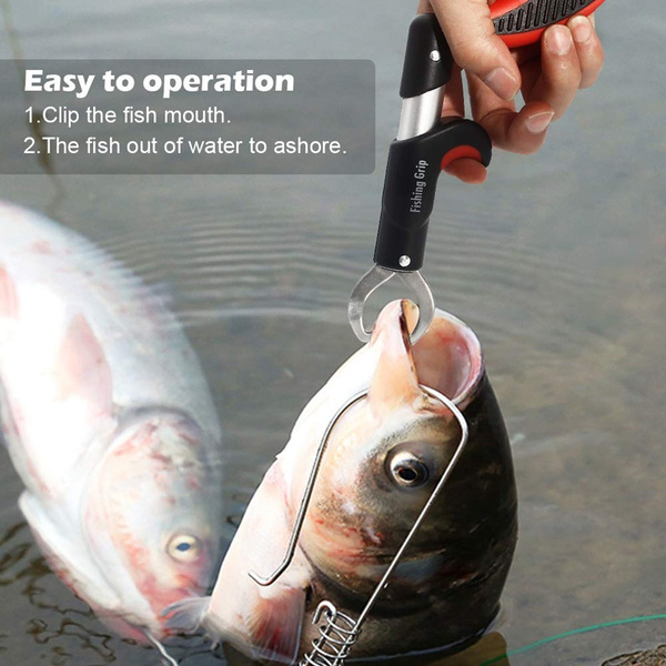 Portable Fish Lip Gripper Floating Pistol Handle Fishing Lip Grip Grabber  Tools Set