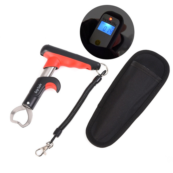 Portable Fish Lip Gripper with LED Digital Scale Ruler