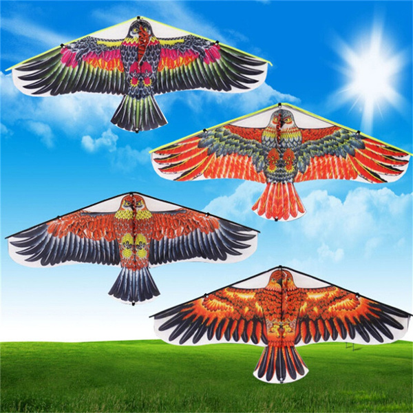 1PC Flat Eagle Bird Kite Children Flying Bird Kites Outdoor Garden Toys IJ 