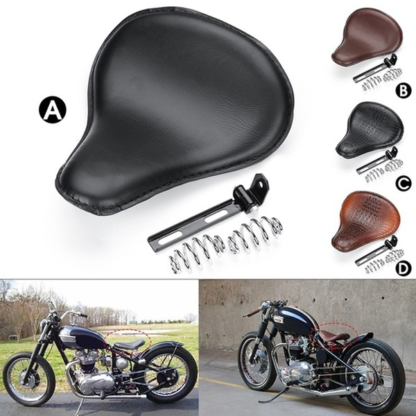 Motorcycle 3 Crocodile Spring Solo Seats For Harley Chopper