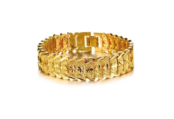 22K Yellow gold Men's Bracelet Beautifully handcrafted diamond cut design  112 | eBay