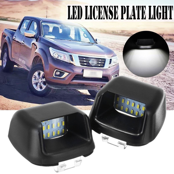 For Nissan Navara D40 Frontier Pickup White LED License Plate Light 3W