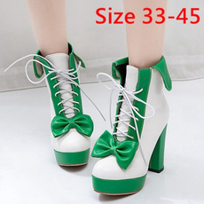 Plus Size, Platform Shoes, Lace, Spring
