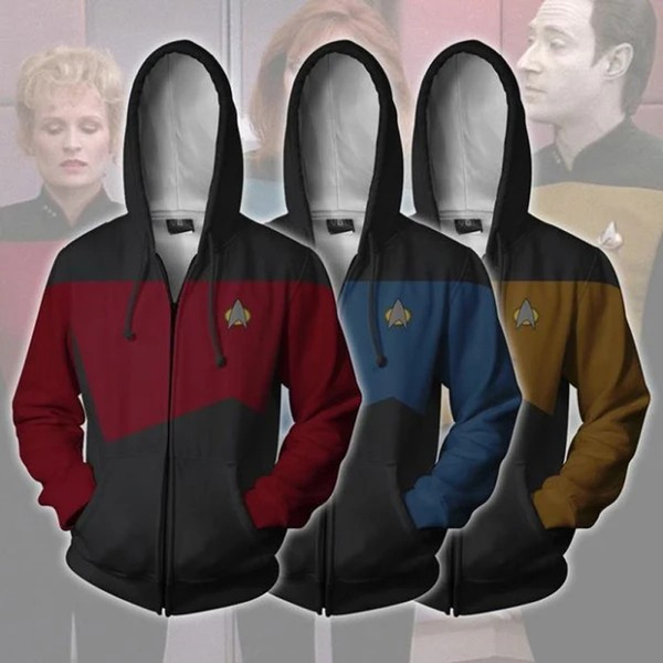 Uniformes de Star Trek Sudadera con capucha cospaly con estampado 3d  Sudaderas con cremallera Hombres Mujeres Outwear Street Style Sport Chándal  Otoño Casual Tops | Wish