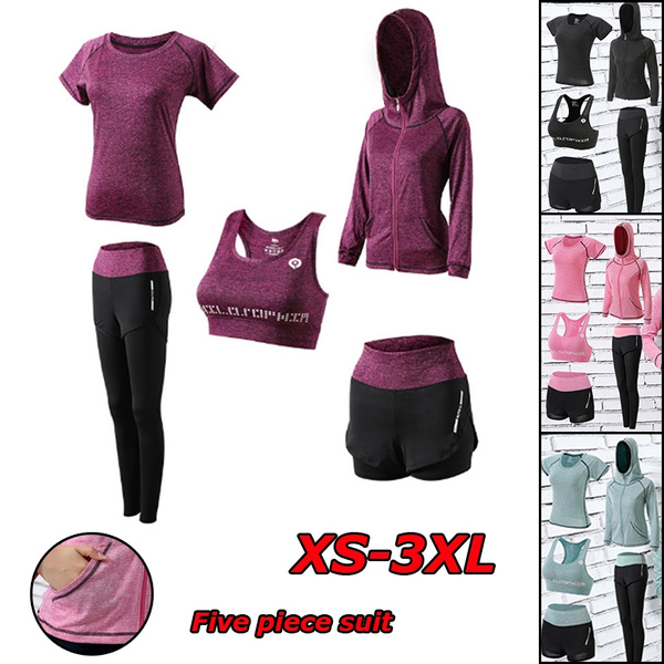 Buy Workout Sets for Women 5 PCS Inmarces Yoga Outfits