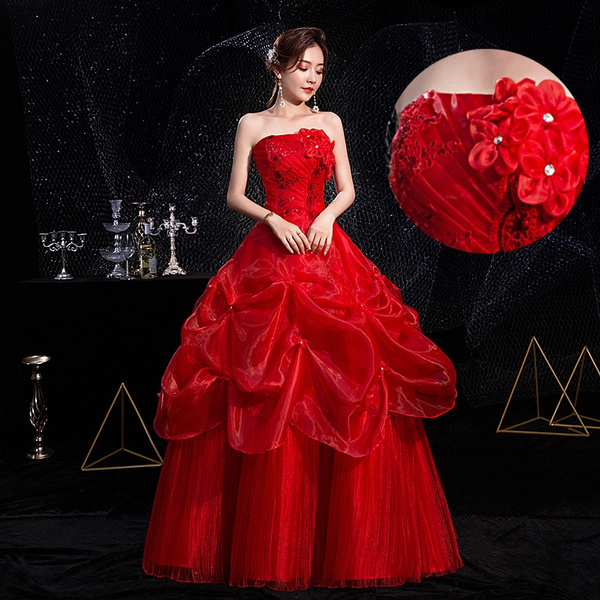 Red wedding cheap dresses 2019