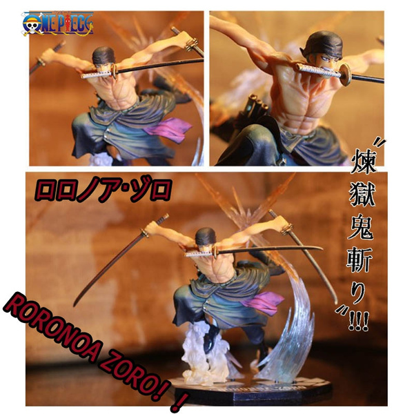 Details about   Anime One Piece Ronoa Zoro Ghost 3D2Y Three-knife Ghost Cut Ver Sauron PVC 