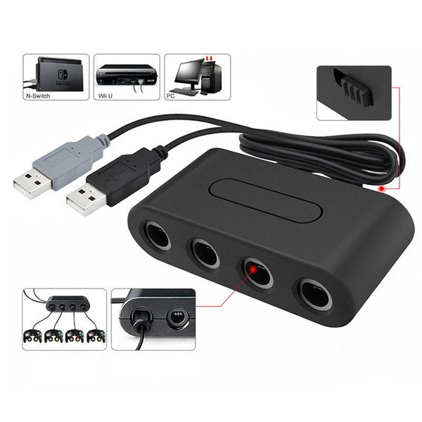 Gamecube Controller Adapter Super Smash Bros Switch Gamecube Adapter For Wii U Pc Support Turbo And Vibration Features No Driver And No Lag Gamecube Adapter Wish