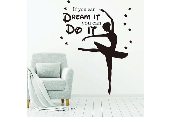 Dancing Is Like Dreaming With Feet//Removable Vinyl Quotes Stickers//Wall Decal
