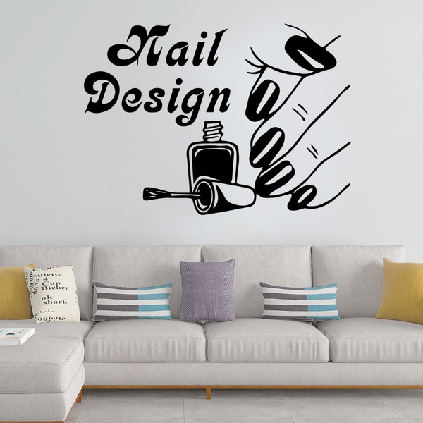 Diy Nail Design Vinyl Wallpaper Wall Nail Stickers For Beauty Salon Creative Wall Art Decal Commercial Sticker Adesivo De Parede | Wish Diy Nail Design Vinyl Wallpaper Wall Nail Stickers For Beauty Salon Creative Wall Art Decal Commercial Sticker Adesivo De Parede | Wish