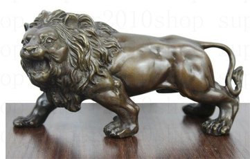wildanimalsfigurestatue, carvingbronze, fiercelion, Lion
