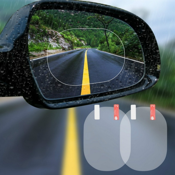 2 Pcs Car Rear view Mirror Protective Film Rainproof Anti Fog Anti-glare Window