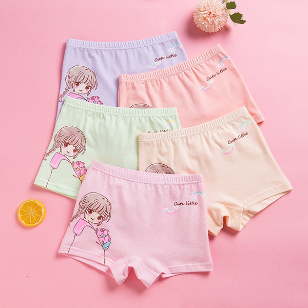 1 pc Cotton Cartoon Briefs Underwear for 6-13 Years Student Girls Clothing  Toddler Baby girls underwear Cute Short Panties 660