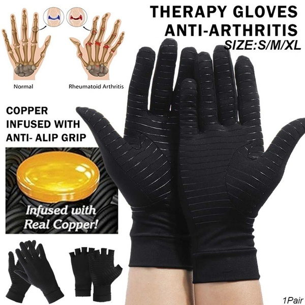 1 Pair Compression Gloves Medical AntiArthritis Copper Therapy Gloves
