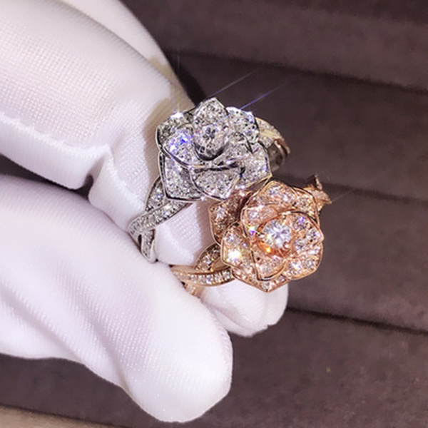 ViVi Ladies Engagement sterling silver  Diamond Ring 8450 #8 