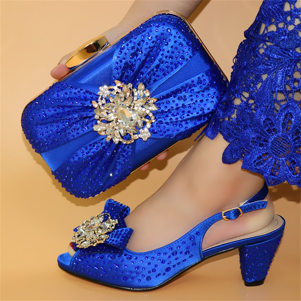 royal blue shoes and bag to match