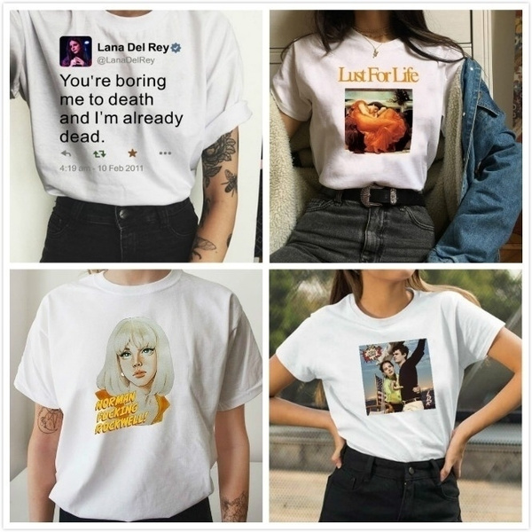 Lust for Life Musicl T Shirt Idol Tees Unisex Lana Del Rey Norman