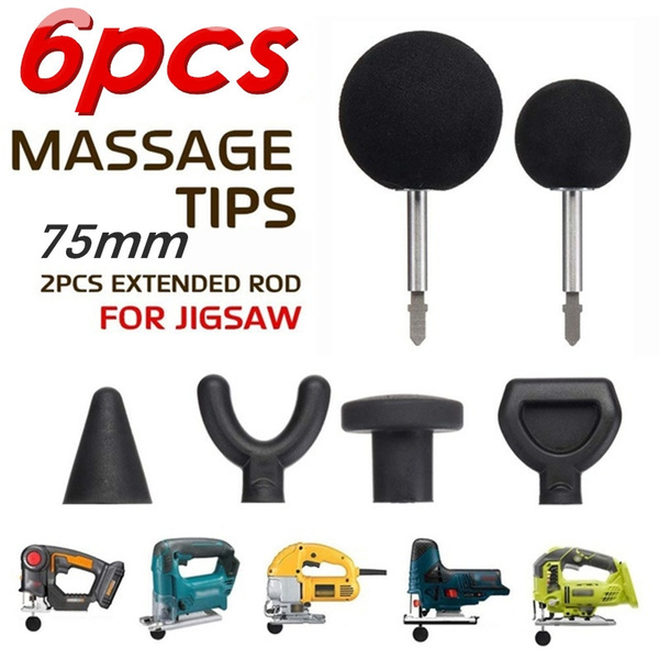 6Pcs Massage Head Tips Extended Rod Kit For Jigsaw WORX Ryobi