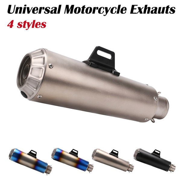 38 51mm Universal Motorcycle Bike Stainless Steel Exhaust Muffler Tail Pipe Slip On Silencer 