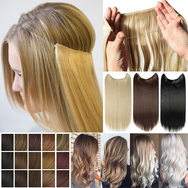 Hair extensions no clip with band sale