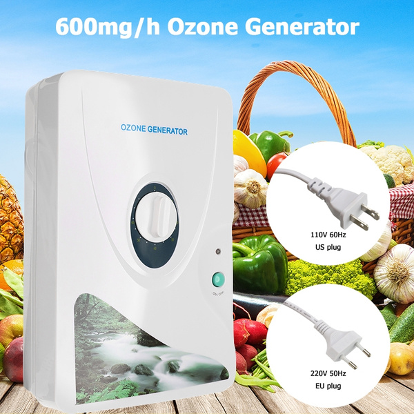 600mg/h Ozone Generator Ozonator Water Food Vegetable Sterilizer Purifier 220V 