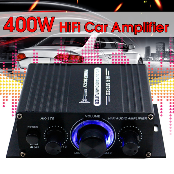 400W Mini DC12V/220V bluetooth 2 Channel HiFi Home car Stereo Amplifier