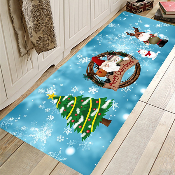 Christmas Deer Carpet, Christmas Rug Runner, Large Christmas Mats